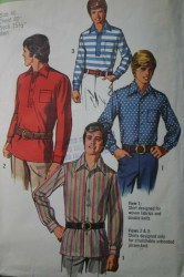 8950 TEEN BOYS LONG SLEEVE SHIRT KNITS OR NOT PATTERN 16  14" NECK UNCUT OR MR 40"